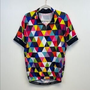 Weimostar Bright Colorful Geometric Pattern Cycling Shirt Size 3X Unisex